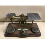 A SET OF VINTAGE POST OFFICE SCALES FOR LETTERS
