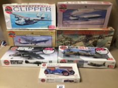 AIRFIX MODELS SOME SEALED SOME NOT (ALL NOT CHECKED) AIRCRAFT AND A 1933 ALFA ROMEO