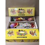 TWO VINTAGE BOXED PELHAM PUPPETS, CLOWN AND DUTCH GIRL
