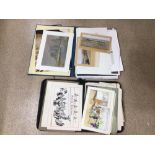 TWO PORTFOLIOS OF PICTURES, PRINTS, WATERCOLOURS AND SKETCHES