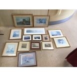 LARGE QUANTITY OF PICTURES, PRINTS, PHOTOGRAPHS, ALL FRAMED AND GLAZED