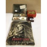 MIXED VINTAGE ITEMS FRONT LINE 1940-1941 BOOKLET, FESTIVAL BRITAIN COIN, PART TOURING ENGLAND GAME