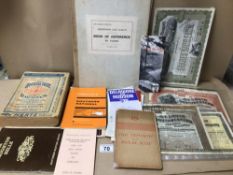 A VINTAGE COLLECTION OF RAILWAY RELATED EPHEMERA, INCLUDES BRITISH, AMERICAN, AND CANADIAN