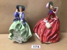 ROYAL DOULTON FIGURINES AUTUMN BREEZES (HN1934) AND TOP O THE HILL (HN1833)