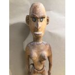 A CARVED WOODEN FIGURE FROM SEPIK RIVER VALLEY (NEW GUINEA), 52CM