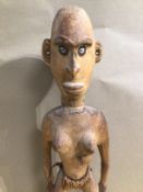 A CARVED WOODEN FIGURE FROM SEPIK RIVER VALLEY (NEW GUINEA), 52CM