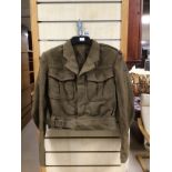 BRITISH ARMY WW2 ROYAL ARMY SERVICE CORPS JACKET, LANCASHIRE, AND BORDER DISTRICT