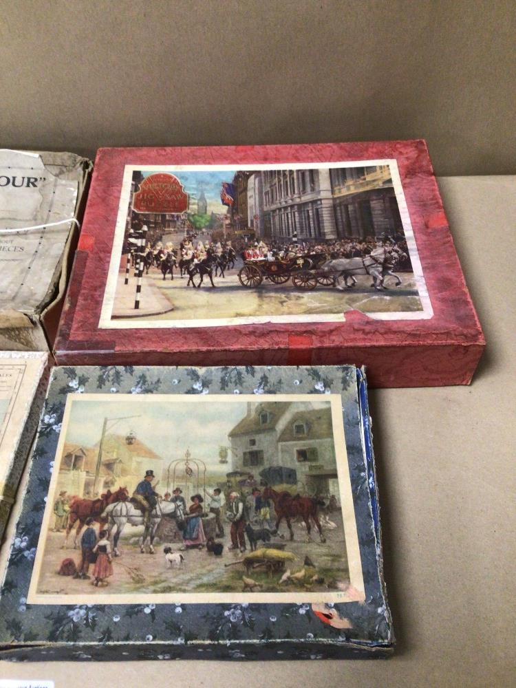 A QUANTITY OF VINTAGE JIGSAW PUZZLES, SEABOARD, TROOPING THE COLOUR (A.V. N.JONES) VICTORY, AND - Image 2 of 5