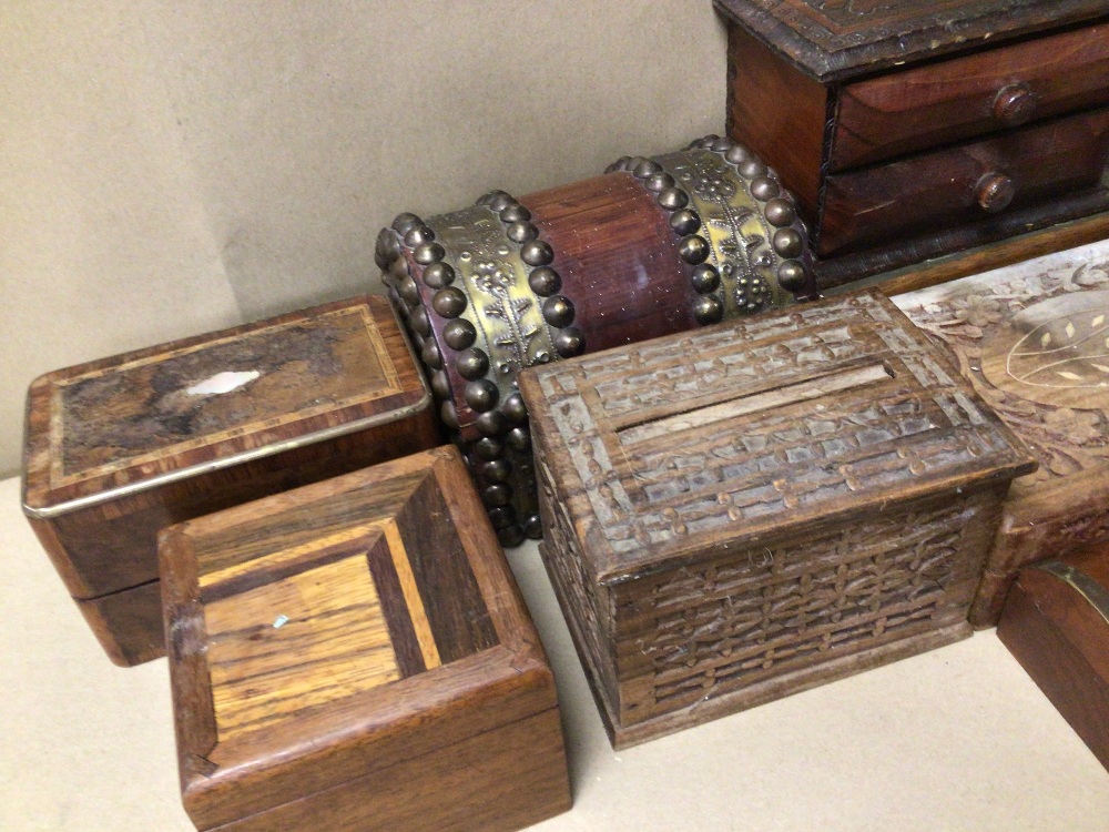 A QUANTITY OF VINTAGE BOXES, TWO DRAWER BOX - Image 2 of 5