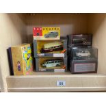 A QUANTITY OF MAINLY CORGI DIE-CAST TOYS BUSES, CARS