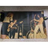 LED ZEPPELIN LIVE ORIGINAL POSTER PHOTOGRAPHS BY CHRIS WALKER WITH A BALCONY TICKET FROM BRIGHTON