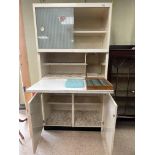 1950'S KITCHEN CABINET UNIT WITH CUTLERY COMPARTMENT, 175 X 94CM