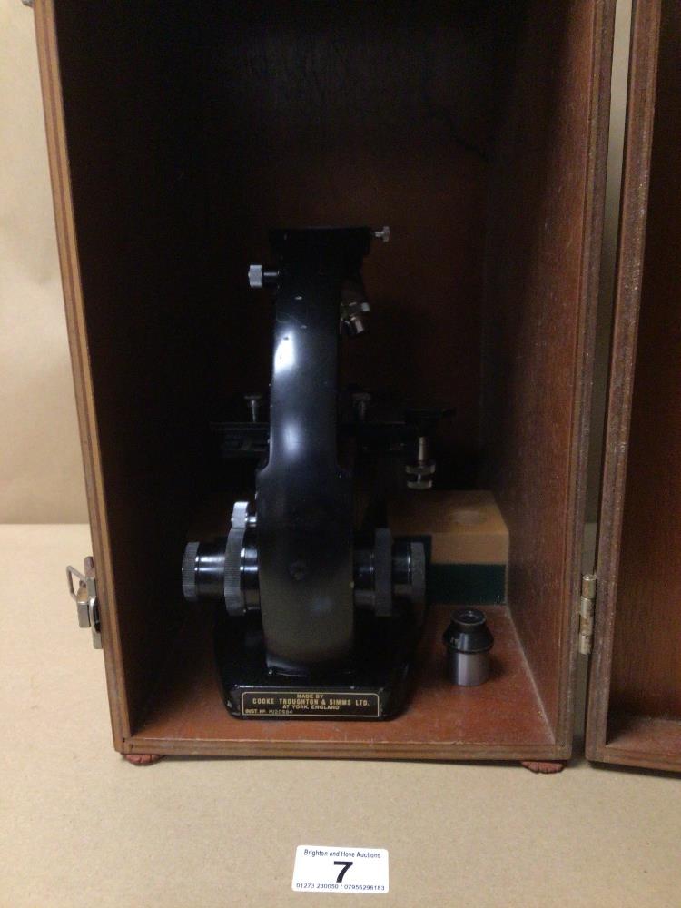 CASED MICROSCOPE FROM COOKE TROUGHTON AND SIMMS LTD (M12094)