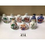 A COLLECTION OF CHINESE SNUFF BOTTLES