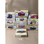 A COLLECTION OF ‘CORGI CLASSICS’ DIE-CAST MODEL COMMERCIAL, PUBLIC, AND ROAD TRANSPORT VEHICLES