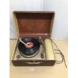 A VINTAGE B.S.R RECORD PLAYER