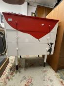 A PAINTED THREE DRAWER CHEST (BANKSY)