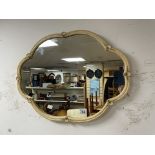 A VINTAGE WALL MIRROR, 61 X 46CM