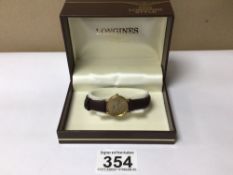 BOXED LADIES LONGINES WRISTWATCH, UNTESTED
