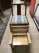 TWO CHILD'S VINTAGE CHAIRS (COMBELLE) AND ONE OTHER