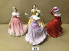 FOUR ROYAL DOULTON FIGURINES, ‘ELIZABETH’ (HN4426), ‘MARY’ (HN4114), ‘BETH’ (HN4156), AND ‘ROSIE’ (