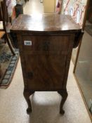VICTORIAN BEDSIDE CUPBOARD WITH DROP ENDS