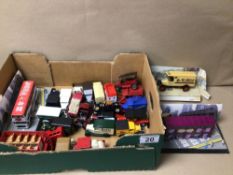 A MIXED COLLECTION OF UNBOXED DIE-CAST MODEL VEHICLES, INCLUDES, CORGI, LLEDO, AND MORE