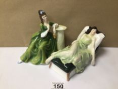 TWO ROYAL DOULTON FIGURINES, ‘SLEEPING BEAUTY’ (HN 3079) AND ‘SECRET THOUGHTS’ (HN 2382)