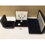 AN EMPTY ROYAL MINT CASE & £1 SILVER PROOF COIN