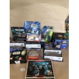 A COLLECTION OF STAR WARS MINIATURES/SPACECRAFT AND MORE