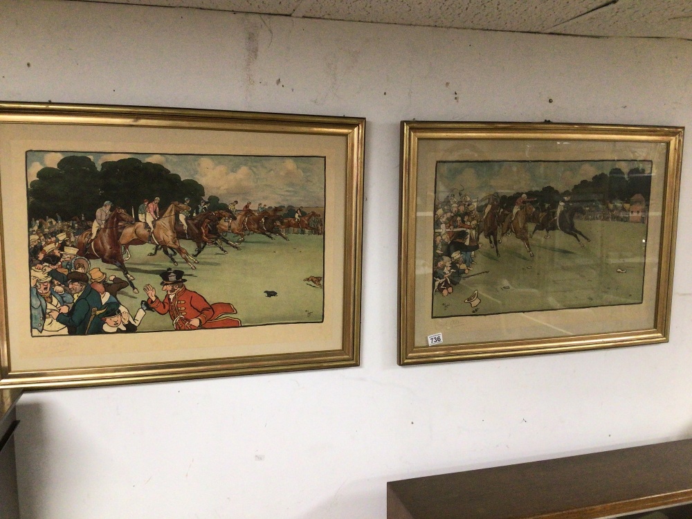 SET OF THREE CECIL ALDIN SIGNED HORSE COLOURED PRINTS FROM 1901, 77 X 57CM - Image 2 of 8