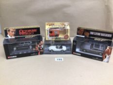 THREE BOXED DIE-CAST MODEL CARS FROM JAMES BOND, TOYOTA 2000GT, ASTON MARTIN VOLANTE (04801),