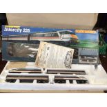 AN INTERCITY 225 HORNBY RAILWAYS ELECTRIC TRAIN SET, (INCOMPLETE), WITH INSTRUCTIONS