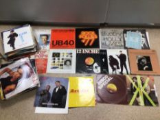 A COLLECTION OF MIXED VINYL RECORDS/ALBUMS, INCLUDES MOZART, BERLIOZ, CLIFF RICHARD, AND MORE