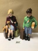 A PAIR OF ROYAL DOULTON LIMITED EDITION FIGURES (THE BOY EVACUEE) HN3202, (THE GIRL EVACUEE) HN3202
