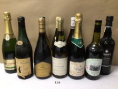 A COLLECTION OF MOSTLY FRENCH BOTTLES OF ALCOHOL, SOME EARLY VINTAGE