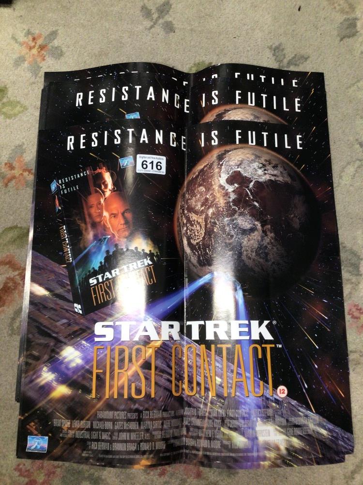 STAR TREK (FIRST CONTACT) MOVIE POSTER 29 X 42 X 42CM - Image 2 of 2