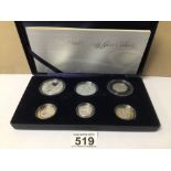 A 2007 ROYAL MINT FAMILY COLLECTION OF PROOF SILVER COINS