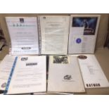 MIXED COLLECTION COPIES OF MOVIE TRANSCRIPTS, PUBLICITY INFORMATION AND PHOTOGRAPHS, INCLUDES