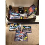 A QUANTITY OF BOXED STAR TREK TOYS, STAR FLEET PHASER MICRO MACHINES, MODELS, AND MORE