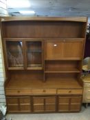 TEAK MID-CENTURY RETRO SIDEBOARD/DISPLAY UNIT BY NATHAN (COMES IN TWO PIECES)