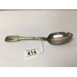 GEORGE III HALLMARKED SILVER FIDDLE PATTERN TABLE SPOON-THOMAS BAMFORD, 22.5CM, 71G