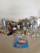 A COLLECTION OF PERFUME BOTTLES, MOSTLY EMPTY, INCLUDES GUCCI, CALVIN KLEIN, AND MORE