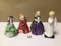 FOUR ROYAL DOULTON FIGURINES, ‘TOP O’ THE HILL’ (HN 2126), ‘AFFECTION’ (HN 2236), ‘DARLING’ (HN