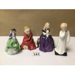 FOUR ROYAL DOULTON FIGURINES, ‘TOP O’ THE HILL’ (HN 2126), ‘AFFECTION’ (HN 2236), ‘DARLING’ (HN