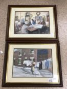 W.INNES 2000/1999 FRAMED AND GLAZED PENCIL DRAWINGS 50 X 41CM