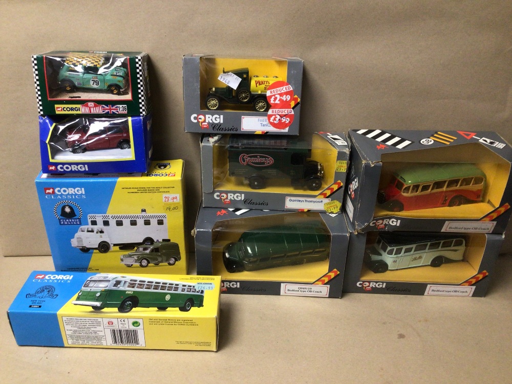 A COLLECTION OF DIE-CAST CORGI MODEL VEHICLES