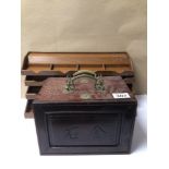 A LATE 19TH CENTURY MAHJONG SET BONE AND BAMBOO IN A ROSEWOOD BOX