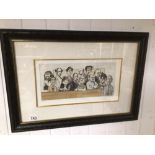 CHARLES BRAGG FRAMED AND GLAZED ETCHING WITH HAND COLOURING ON WOVE PAPER, SIGNED IN PENCIL