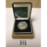 A 2003 BRITANNIA-PROOF SILVER £2 ONE-OUNCE COIN, BOX & C.O.A